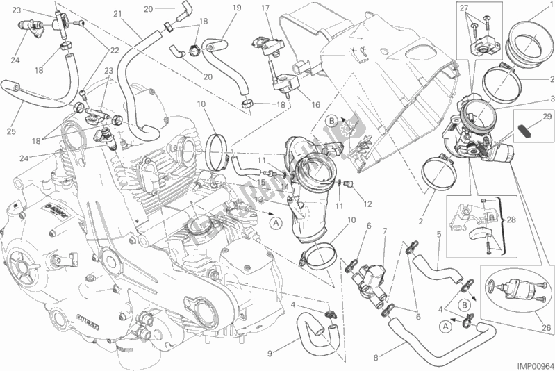 Toutes les pièces pour le 017 - Corps Papillon du Ducati Scrambler Flat Track PRO 803 2016